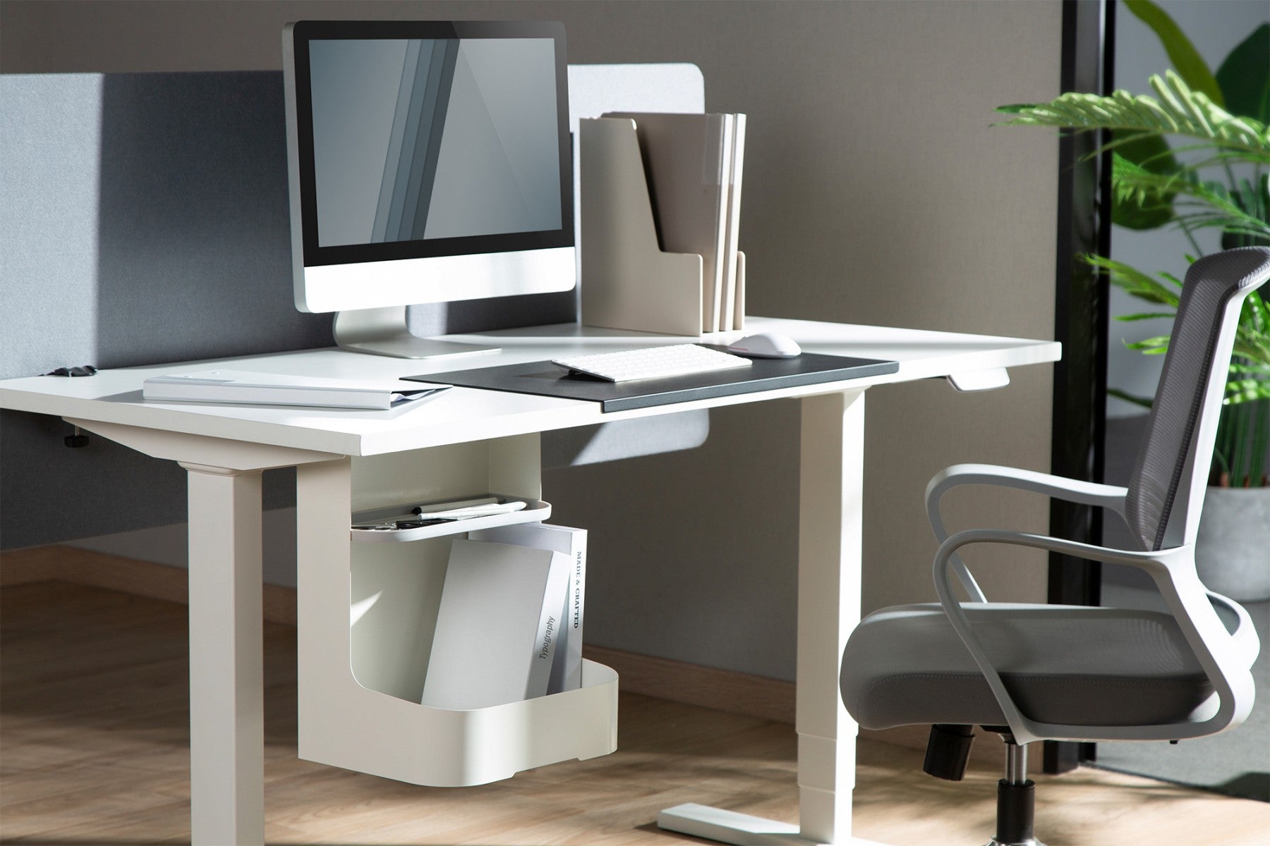 Digitus DA-90444 bac de rangement de bureau Plastique, Acier Blanc