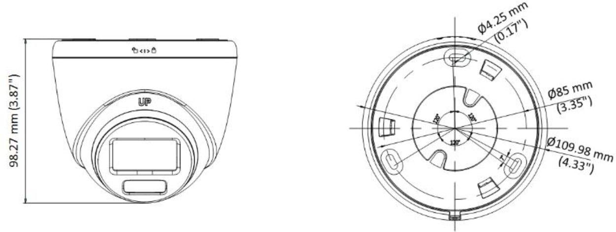 Hikvision DS-2CE72KF3T-LE(2.8mm) Caméra Turret Fixe 3K ColorVu a Double Éclairage PoC