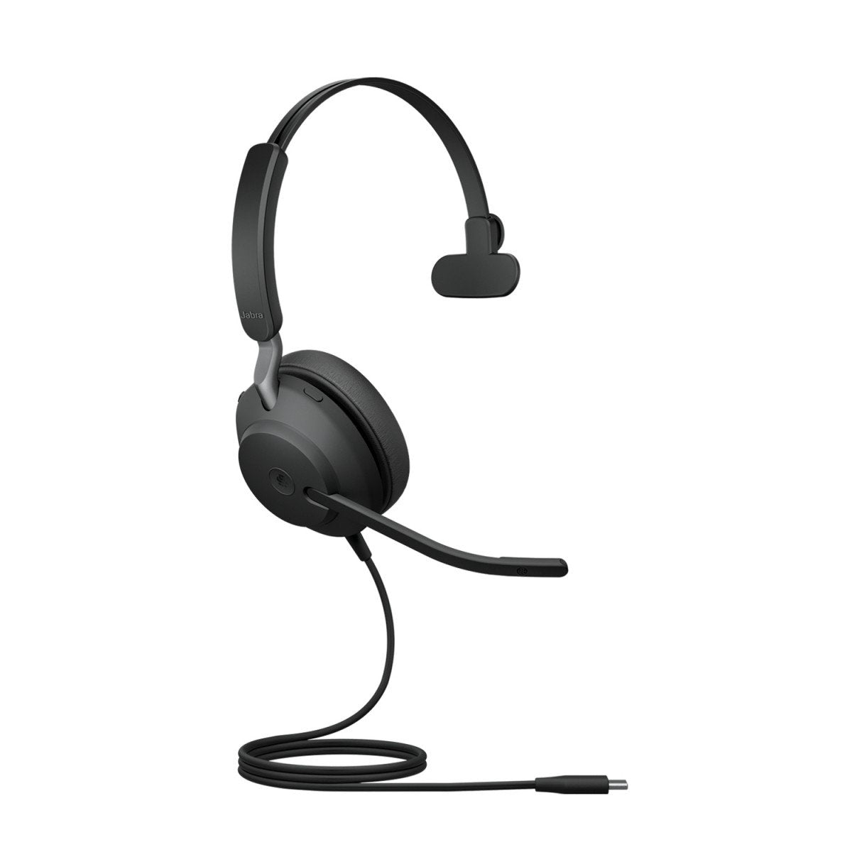 Jabra Evolve2 40, MS Mono Casque Avec fil Arceau Bureau/Centre d'appels USB Type-C Bluetooth Noir