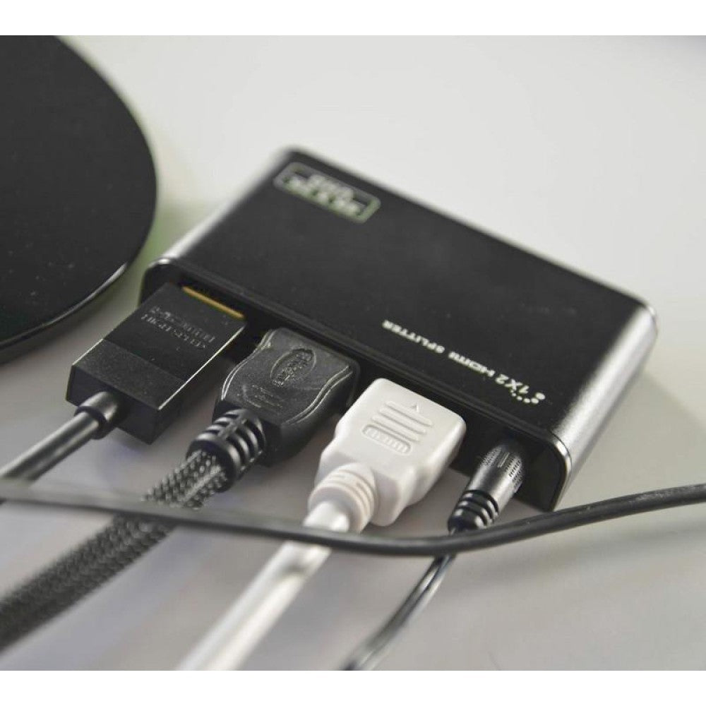 Techly IDATA HDMI2-4K2 Répartiteur HDMI 2.0 4K@60Hz 1x2 Actif