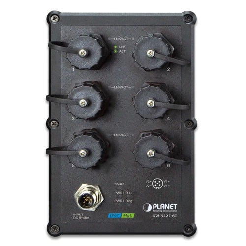 PLANET IGS-5227-6T commutateur réseau Géré L2+ Gigabit Ethernet (10/100/1000) Noir