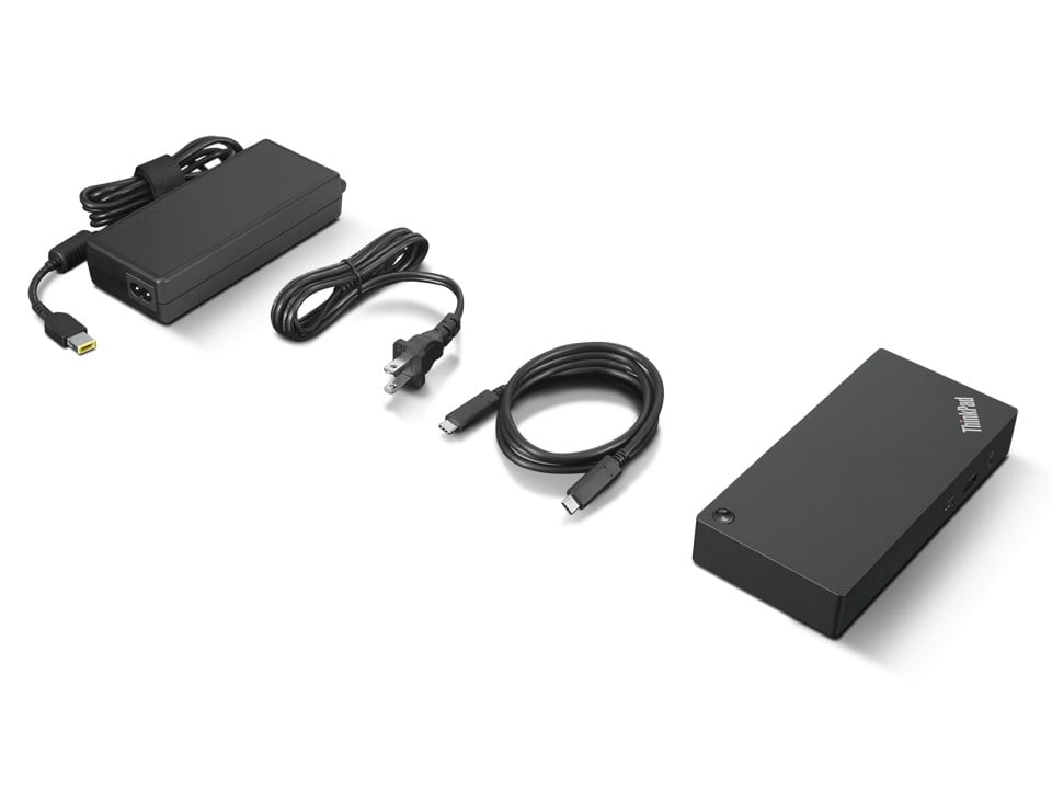 LENOVO ThinkPad Universal USB-C Dock - Station d accueil - USB-C - HDMI 2 x DP - GigE - 90 Watt - ThinkRed