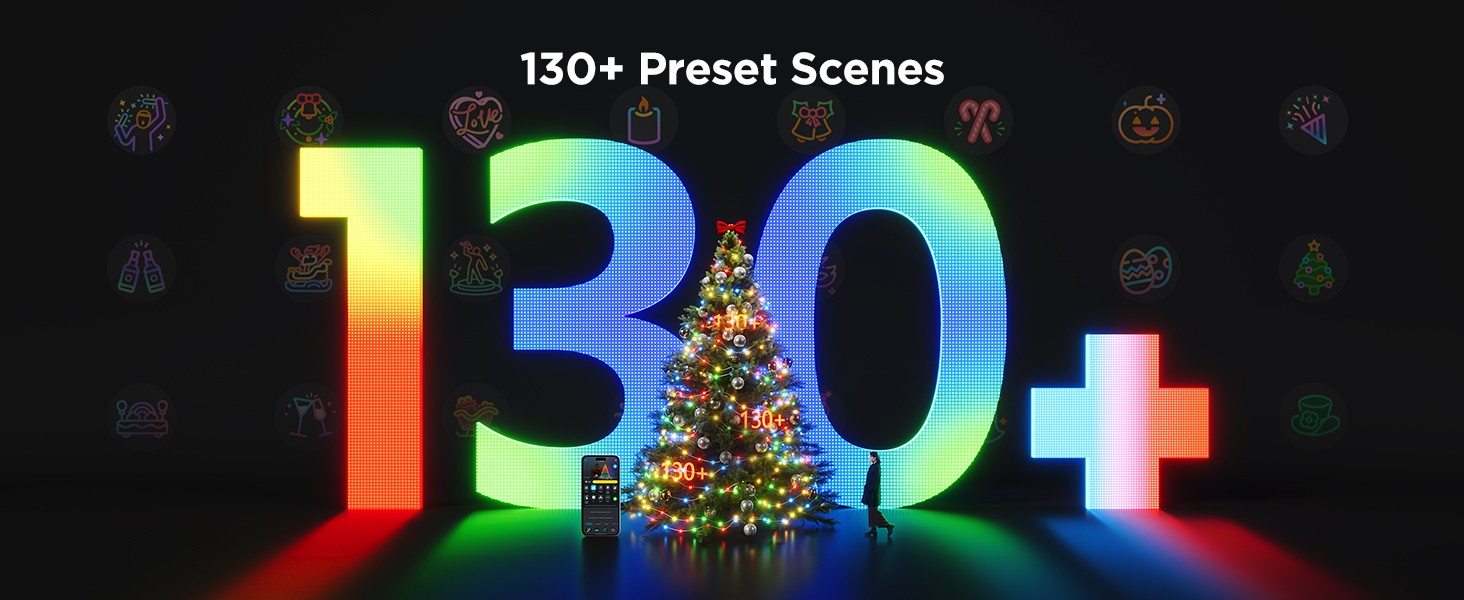 Govee H80C4C42 Guirlandes lumineuses de Noël 2S 20m