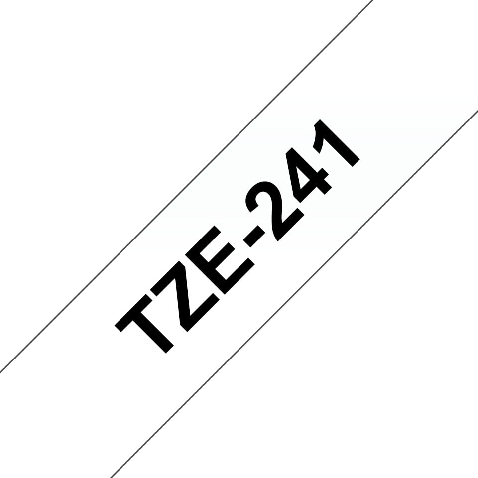 BROTHER P-TOUCH TZE-241 noir sur blanc 18mm pièce