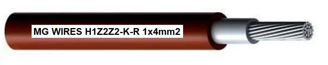 MG Wires H1Z2Z2-K-R-4MM2/50M Câble photovoltaique 1x4mm2, 0,6/1kV rouge, emballage de 50m