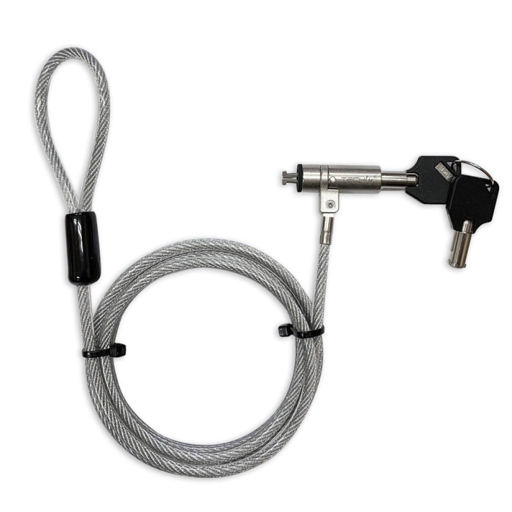 Techly IQ-LOK-15-K Câble de sécurité pour ordinateur portable Nano Slot Clé 1.8m