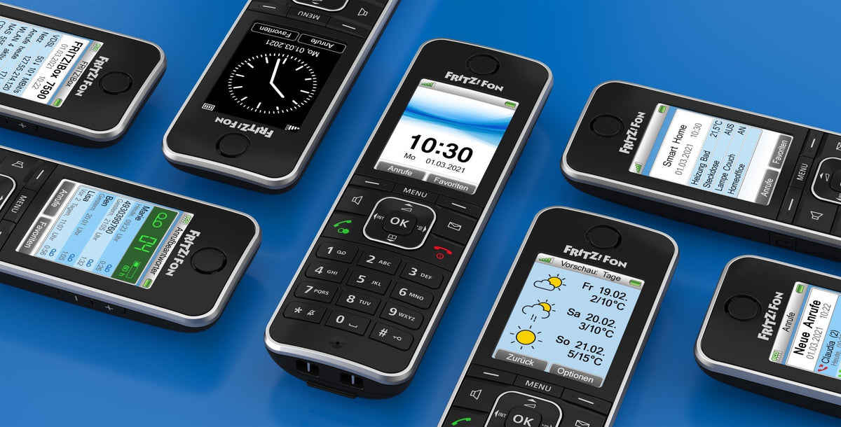 FRITZ!Fon 20002964 C6 Black Téléphone DECT Identification de l'appelant Noir