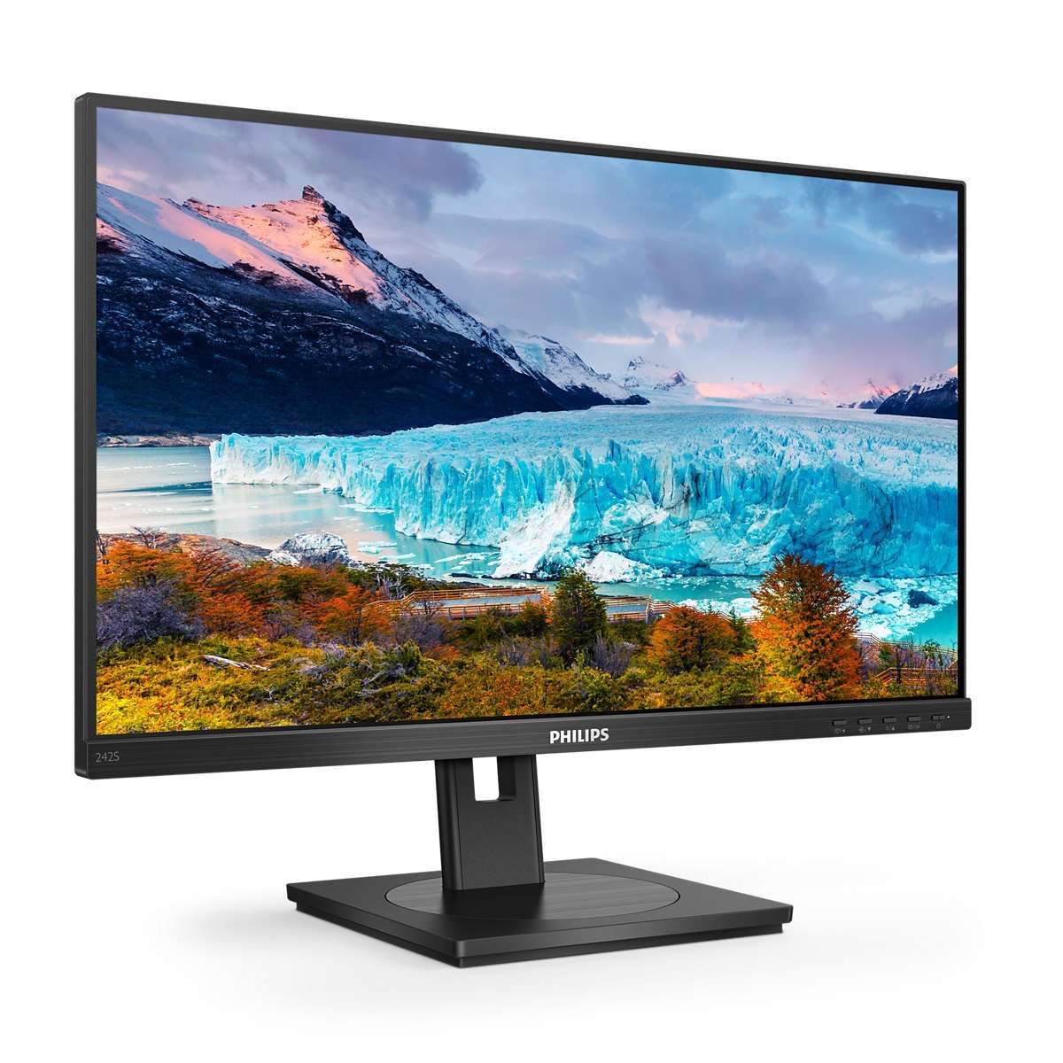 PHILIPS 242S1AE/00 23.8p 1920x1080 IPS Flat 130MM Pivot 75Hz Adative Sync 3 SIDE FRAMELESS TUV Eye Certified SPEAKERS