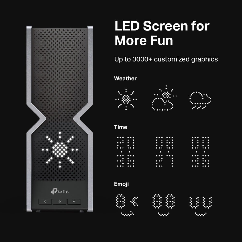 TP-LINK BE19000 Tri Band Wi-Fi 7 Router 1376Mbps at 2.4GHz + 5760Mbps at 5GHz + 11520Mbps at 6GHz 8x Internal Antennas