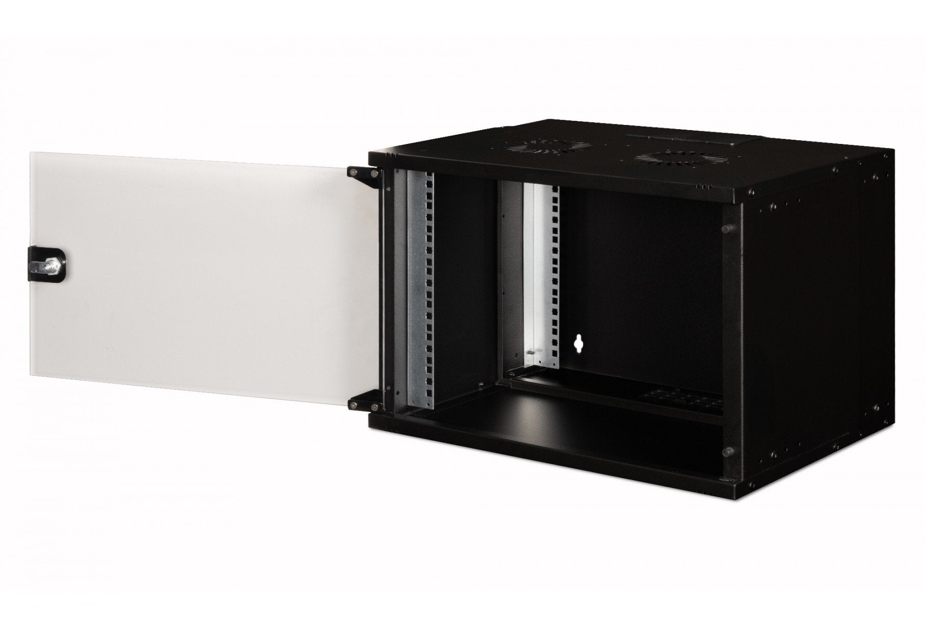"Armoire réseau murale 19"" 7U, SOHO PRO 370 x 540 x 400 mm, porte en verre, noire, non assemblée, 60 kg"