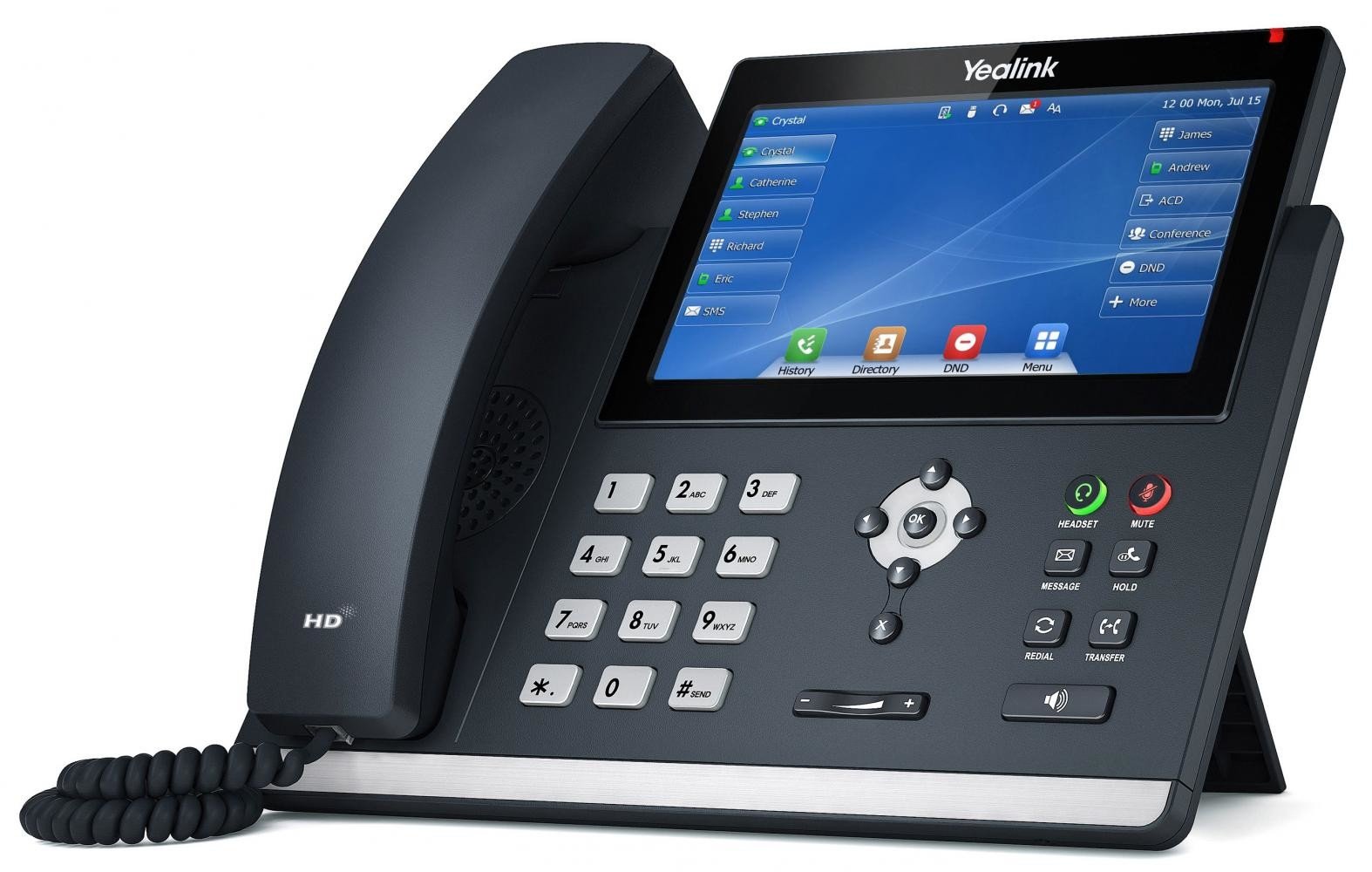 Yealink SIP-T48U téléphone fixe Gris LED Wifi