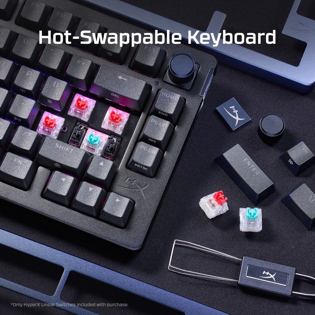 Clavier mécanique HyperX Alloy Rise RGB - Interrupteurs linéaires HyperX - QWERTY US INT