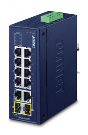PLANET Industrial 8-Port 10/100TX + Non-géré Fast Ethernet (10/100) Bleu