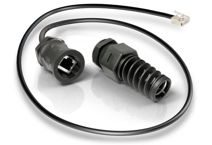 QuWireless QRJ45-L câble de réseau Noir 0,38 m