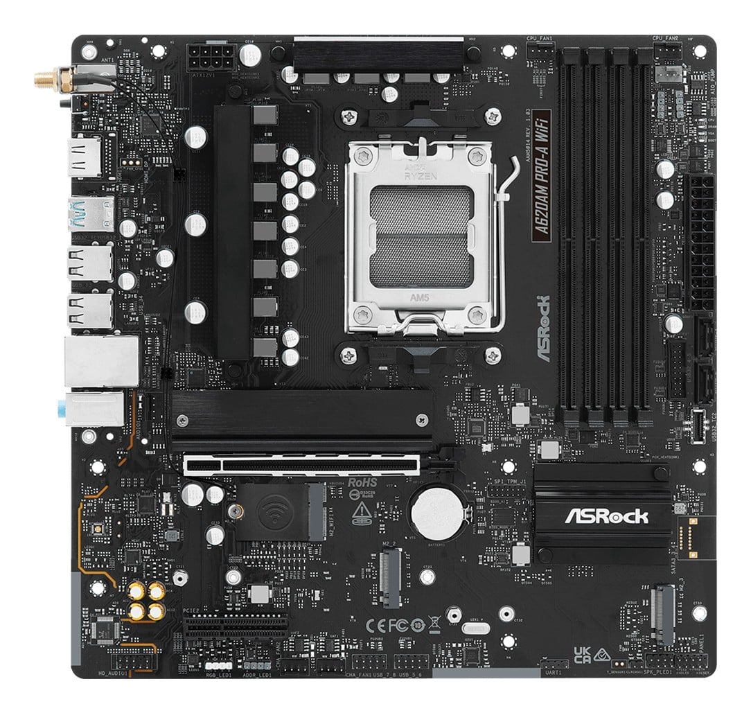 Asrock A620AM PRO-A WIFI carte mere AMD A620 Emplacement AM5 micro ATX