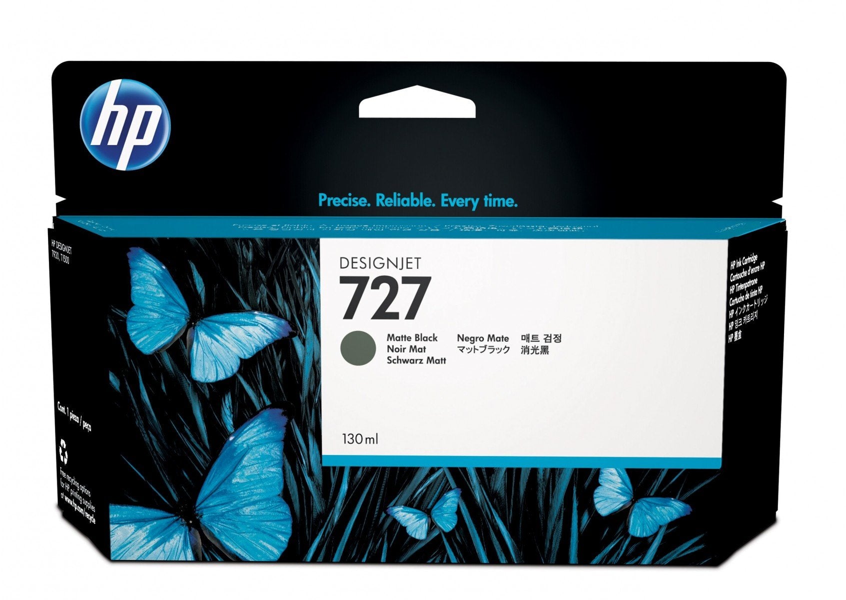 HP 727 original Ink cartridge B3P22A matte black standard capacity 130 ml 1-pack