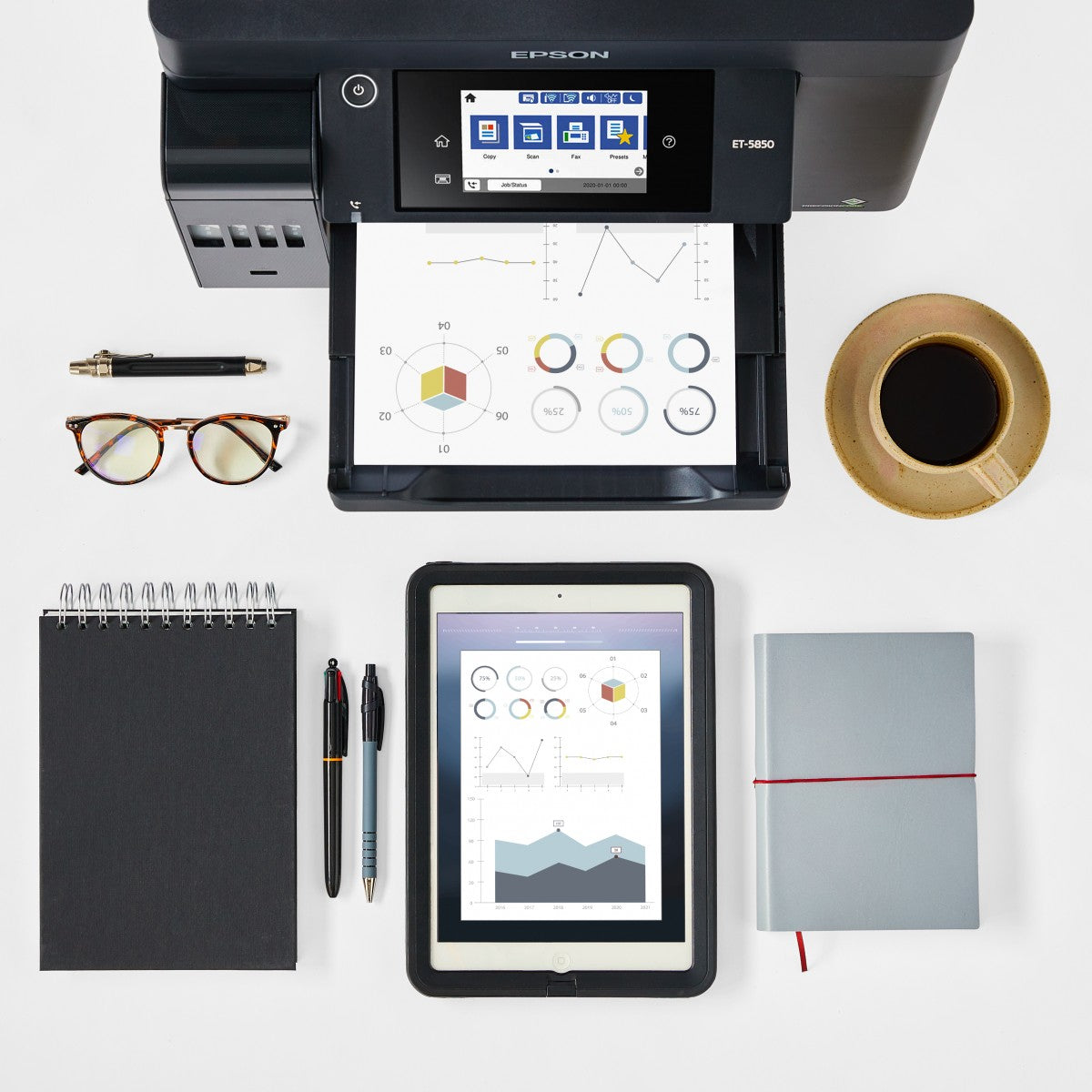 Epson EcoTank L6550 - appareil tout-en-un d'impression - impression, numérisation, copie, fax 4800 x 2400 DPI A4 25ppm Wi-Fi AirPrint