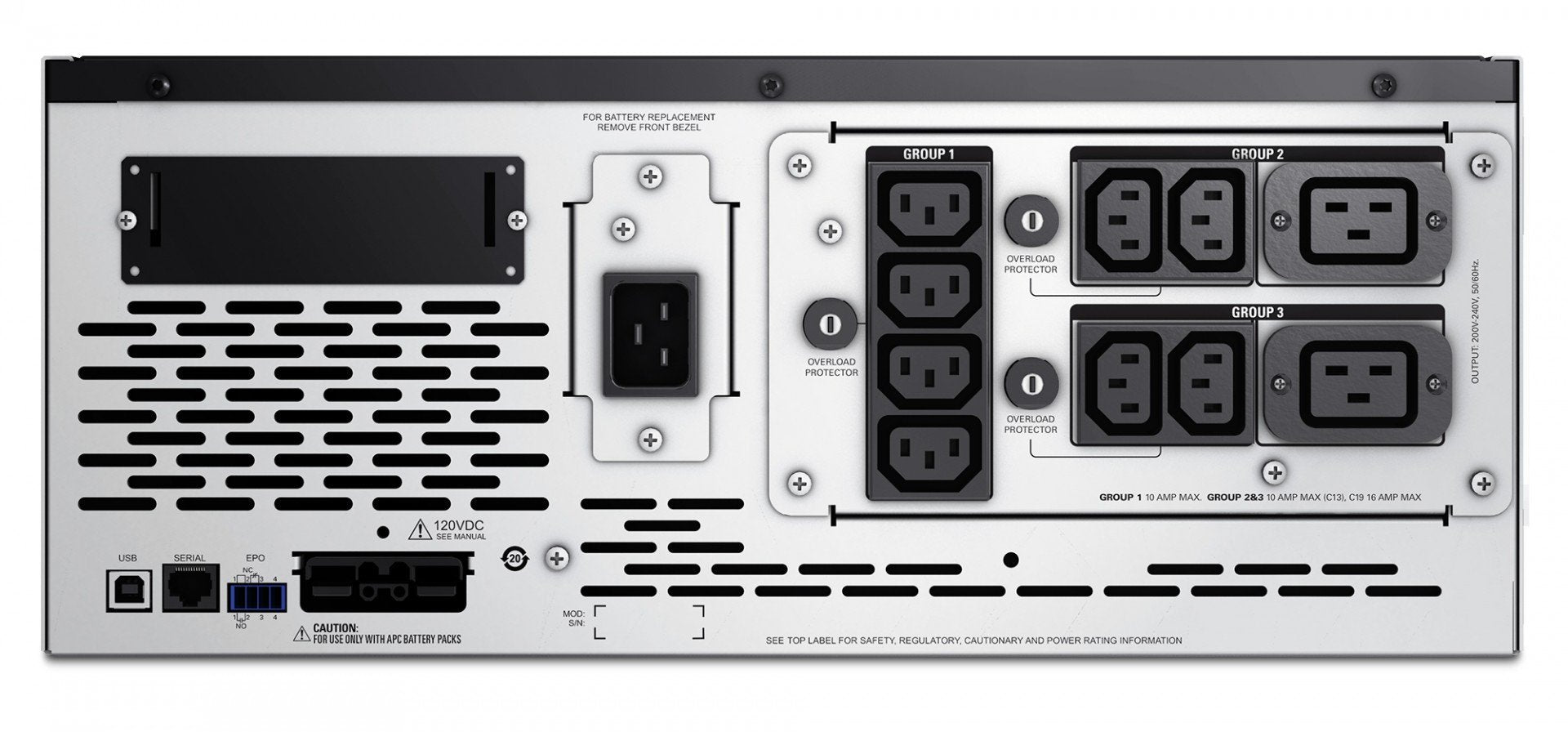 APC Smart-UPS X 3000 Rack/Tower LCD UPS Rack AC 208/230V 2700Watt 3000VA 1-phase RS-232 USB output connectors 12 4U Black