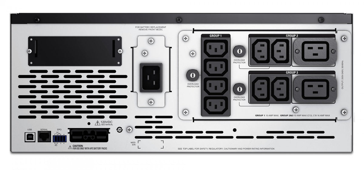 APC Smart-UPS X 3000 Rack/Tower LCD UPS Rack AC 208/230V 2700Watt 3000VA 1-phase RS-232 USB output connectors 12 4U Black