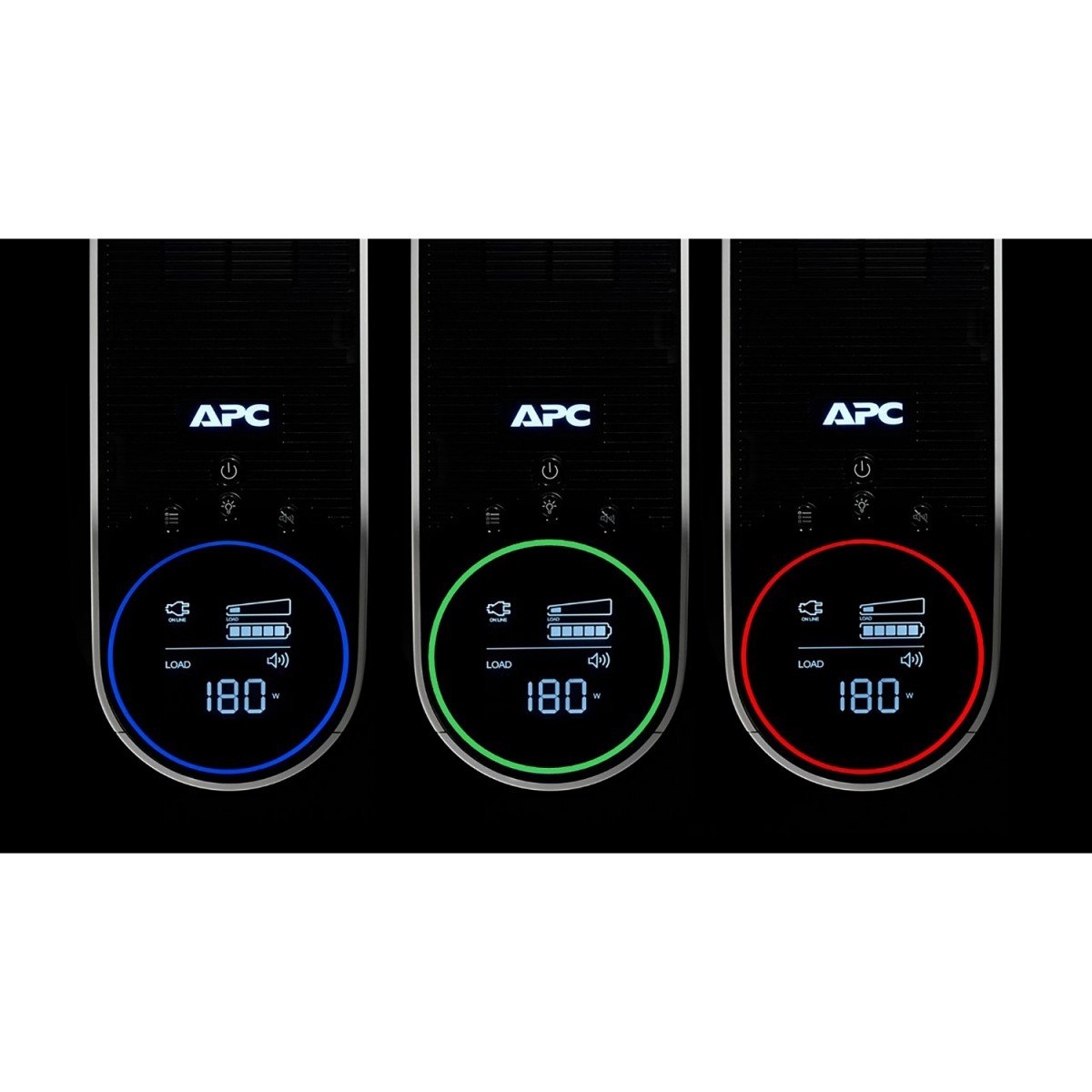 APC Back-UPS Pro 2200VA/1320W Tower 230V 4x Schuko and 2x IEC C13 outputs RGB lighting pure sine wave Arctic white