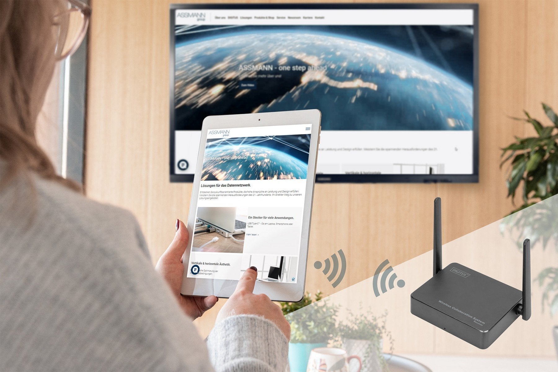 Digitus DS-55317 systeme de présentation sans fil HDMI Bureau