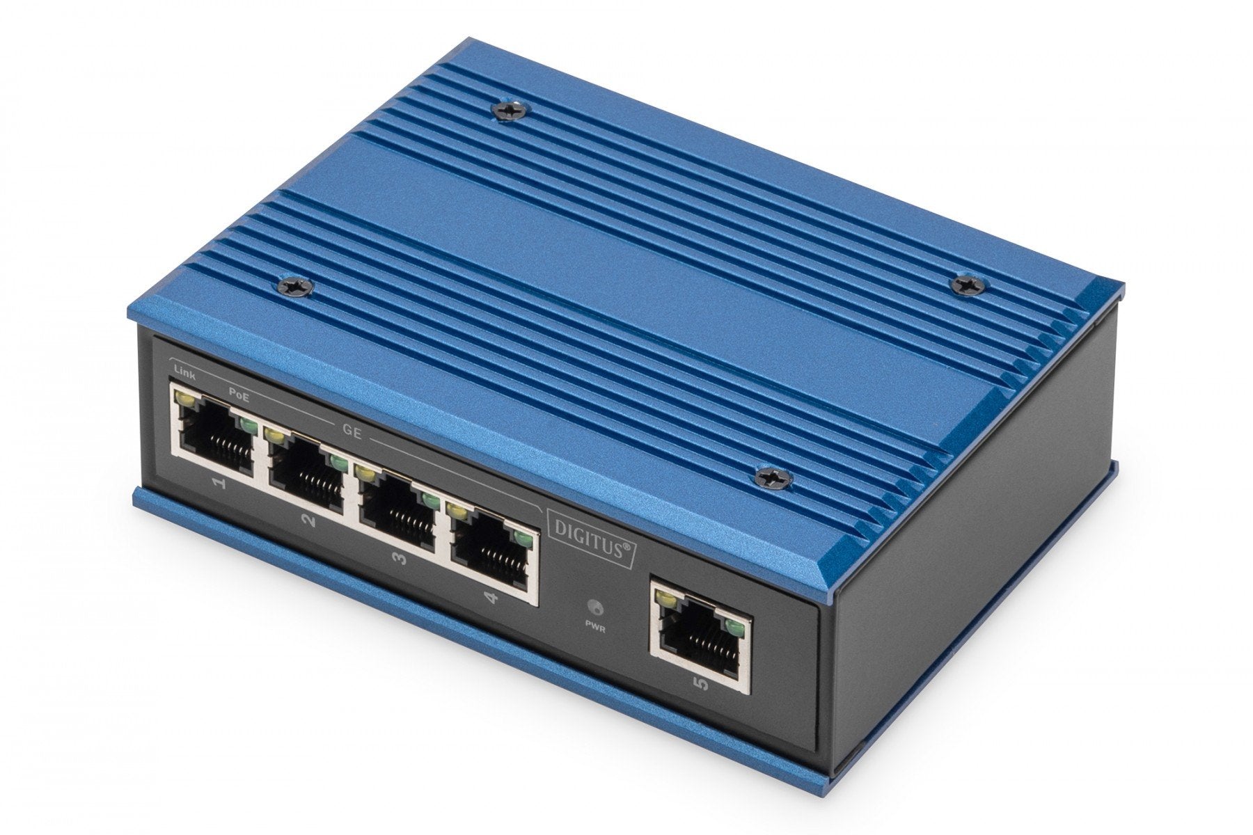 Digitus DN-651120 commutateur réseau Non-géré L2 Gigabit Ethernet (10/100/1000) Connexion Ethernet, supportant l'alimentation via ce port (PoE) Noir, Bleu