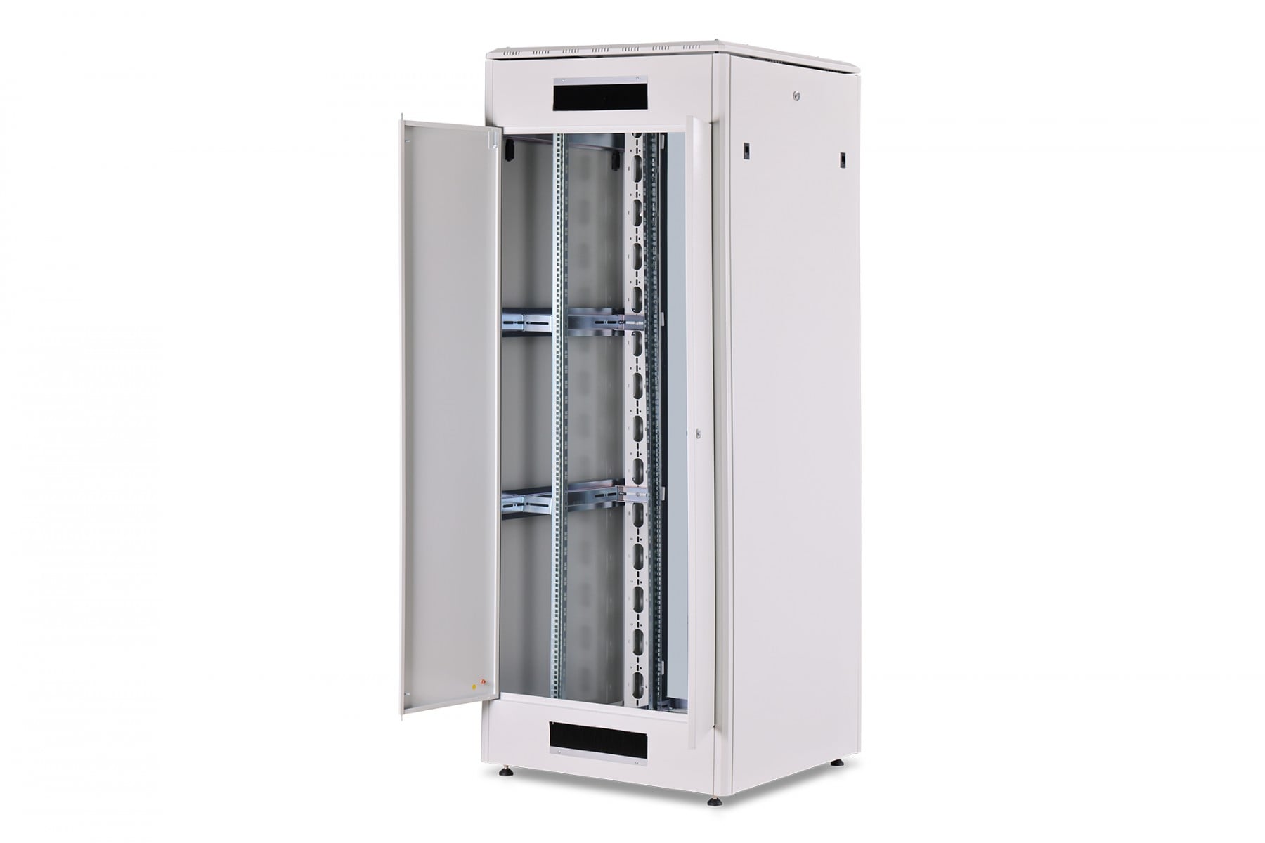"Armoire réseau debout Unique 19"" 42U rack 800x800, porte avant en verre, gris, 800kg 2053x800x800 mm, couleur gris (RAL 7035)"