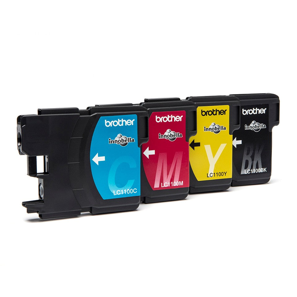 BROTHER LC-1100 cartouche d encre noir et tricolore capacité standard noir: 9.5ml, couleur: 7.5ml noir: 450p, couleur: 325 pages pa