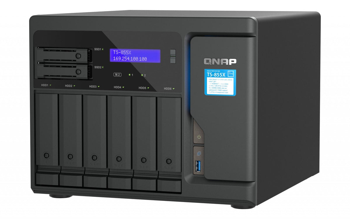 8-Bay NAS Intel Atom C5125 8GB RAM