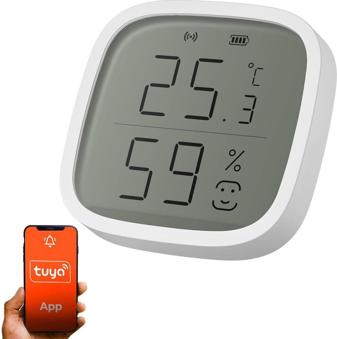 Extralink Capteur de Température et d'Humidité Smart Life | Capteur de Température et d'Humidité | Maison Intelligente