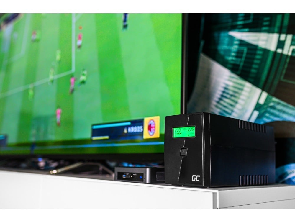 Green Cell UPS03 alimentation d'énergie non interruptible Interactivité de ligne 1,999 kVA 600 W 4 sortie(s) CA