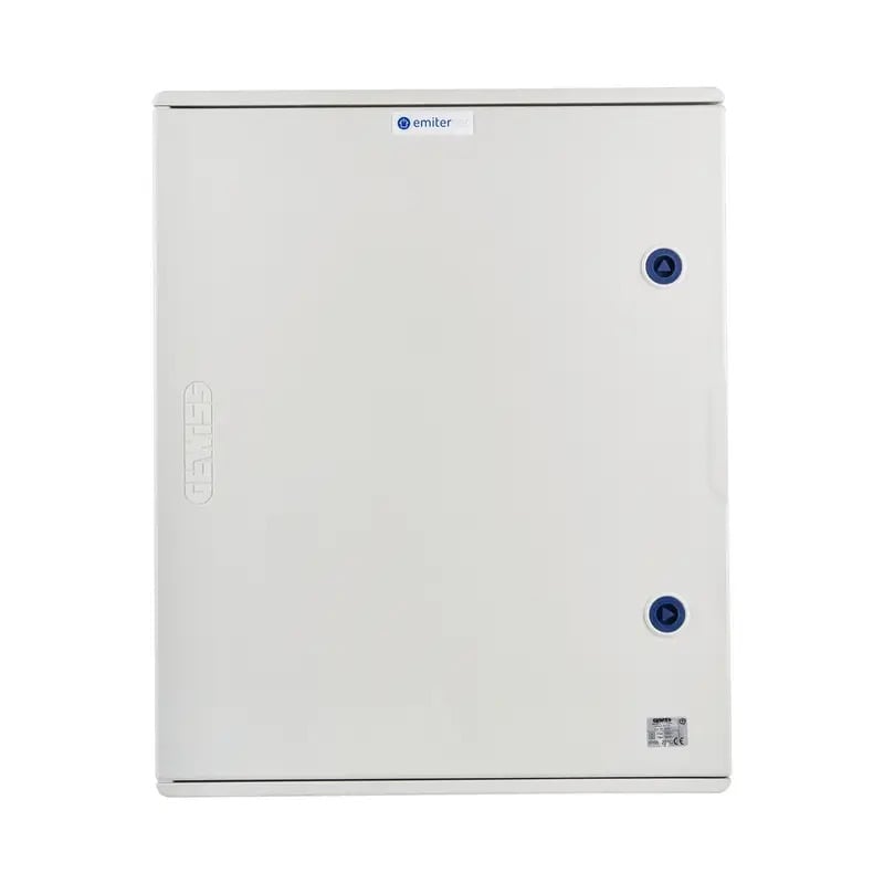 EMITER EM-897_AC Tableau de distribution AC, IP66, SPD AC Dehn type 1+2, disjoncteur de surcharge 80A 3-F, FR 100A, signal de phase.