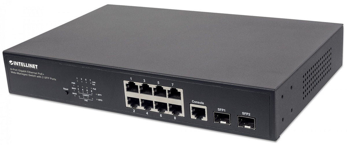 Intellinet 561167 commutateur réseau Géré Gigabit Ethernet (10/100/1000) Connexion Ethernet, supportant l'alimentation via ce port (PoE) Noir