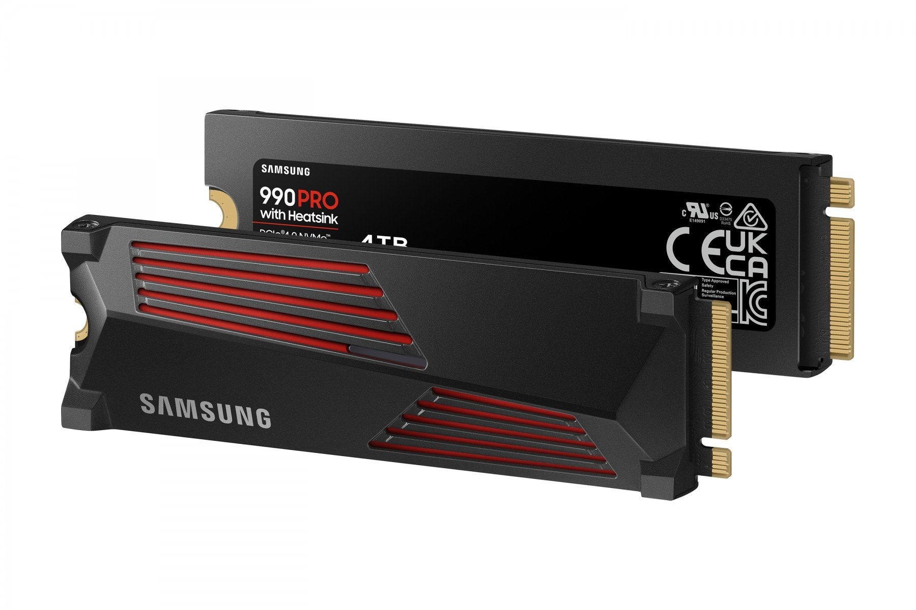 Samsung MZ-V9P4T0GW 4 To 990 Pro M2 SSD 7450 Mo/s Lecture 6900 Mo/s Écriture