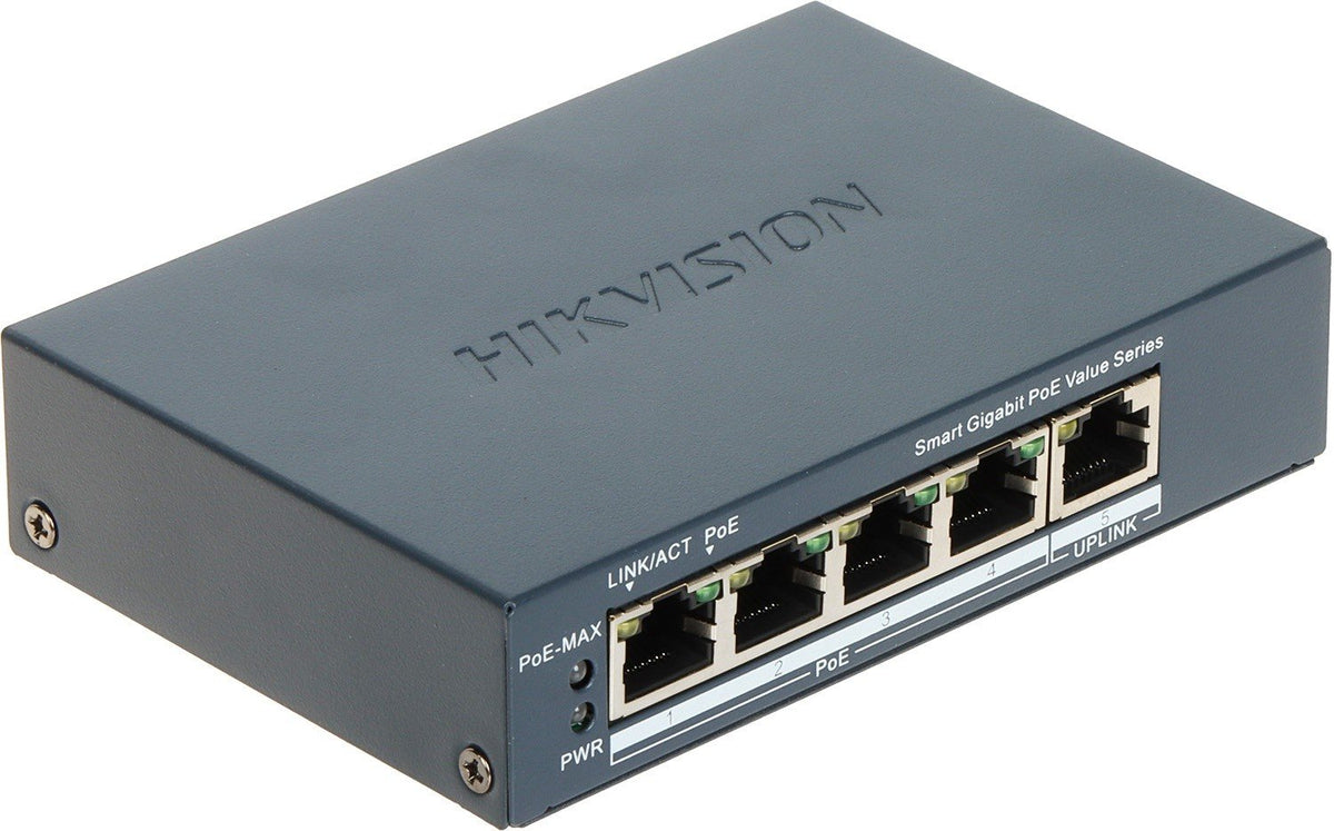 Hikvision DS-3E1505P-EI/M(O-STD) Commutateur POE Gigabit Intelligent 4 Ports
