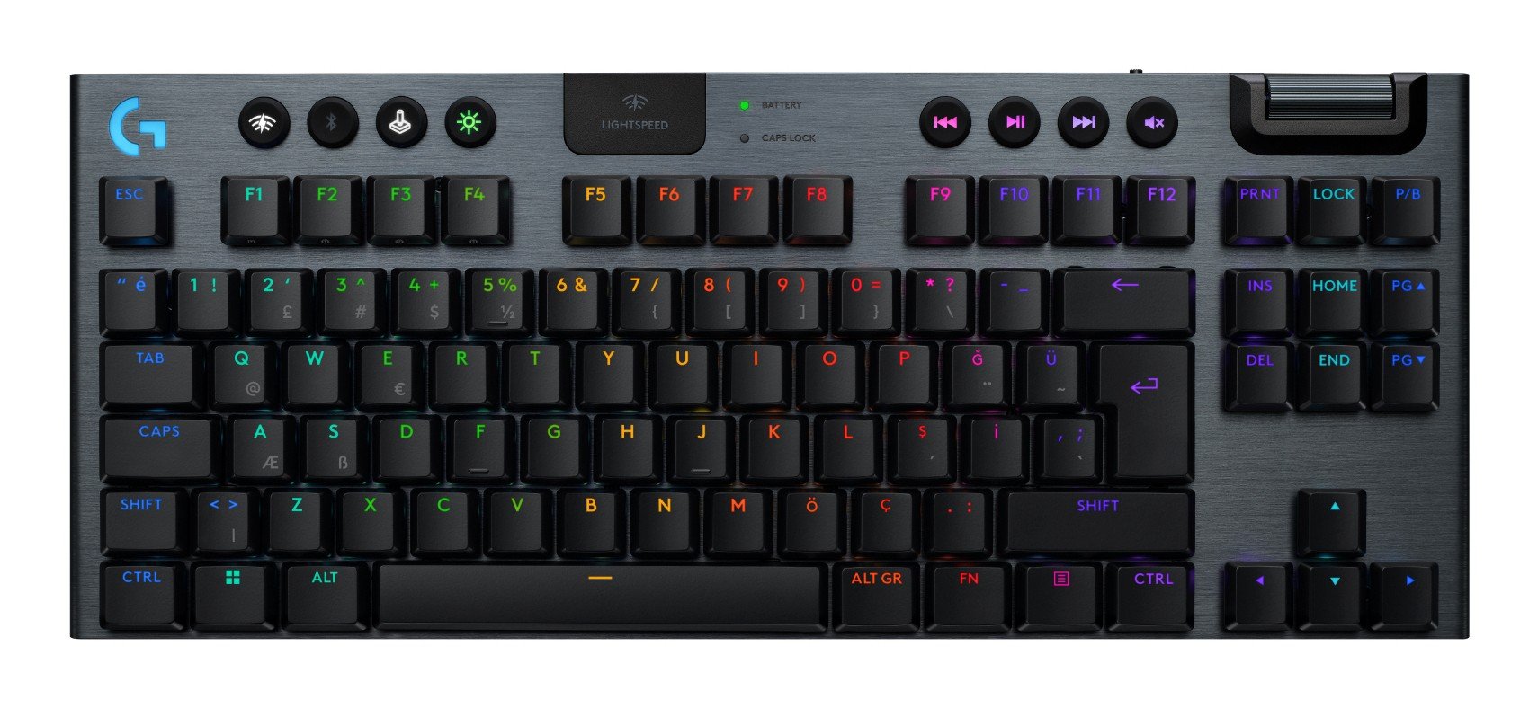 Logitech G G915 X LIGHTSPEED clavier Gaming USB + RF Wireless + Bluetooth QWERTY US International Noir