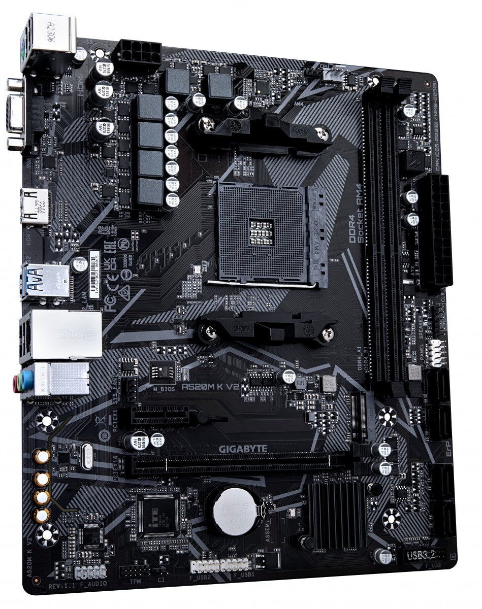GIGABYTE A520M K V2 carte mere AMD A520 Emplacement AM4 micro ATX