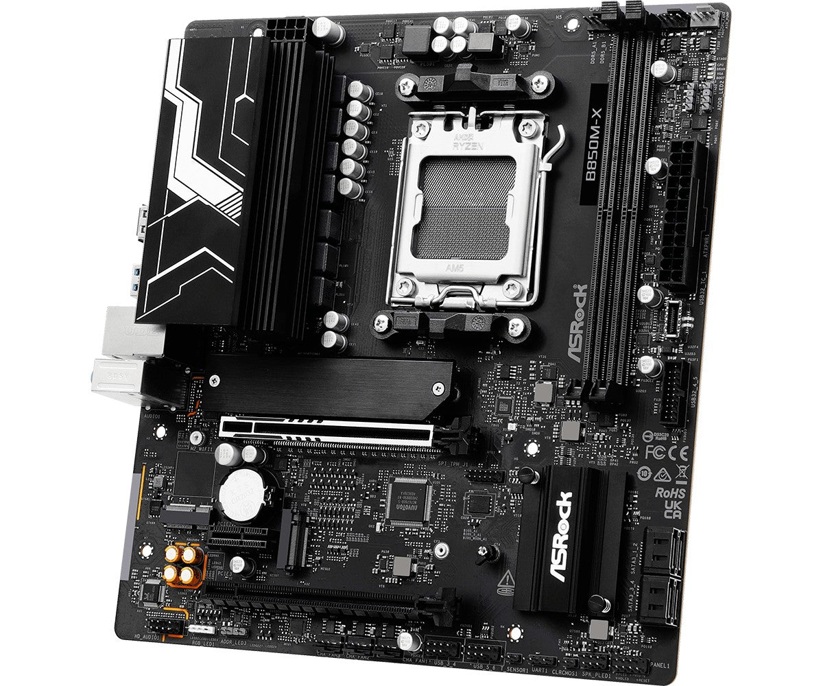 ASRock 90-MXBSG0-A0UAYZ B850M-X R2.0 Carte mere Micro ATX avec DDR5 et Ethernet 2.5 Gigabit