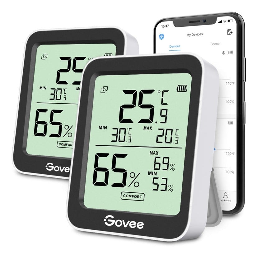 Govee H5075001 Thermometre Hygrometre Bluetooth avec Écran
