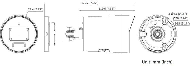 Hikvision DS-2CD2T86G2H-2I(4mm)(eF) 8 MP Caméra Réseau Bullet Fixe Alimentée par Darkfighter