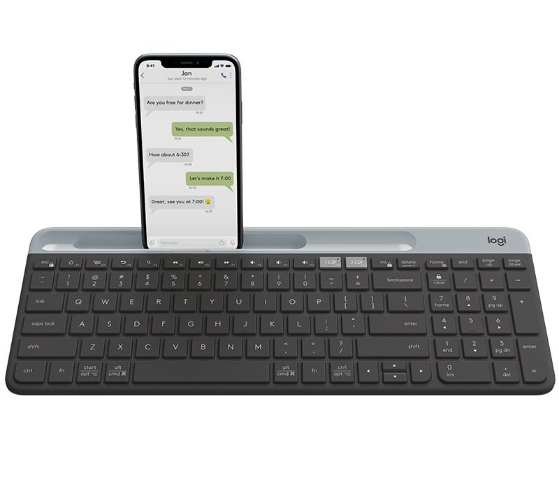 Logitech 920-009274 clavier Universel RF sans fil + Bluetooth QWERTY Nordique Graphite
