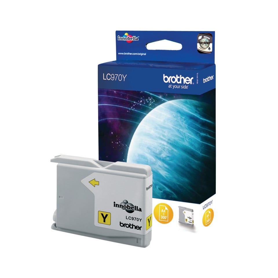 BROTHER LC-970 cartouche d encre jaune capacite standard 300 pages pack de 1