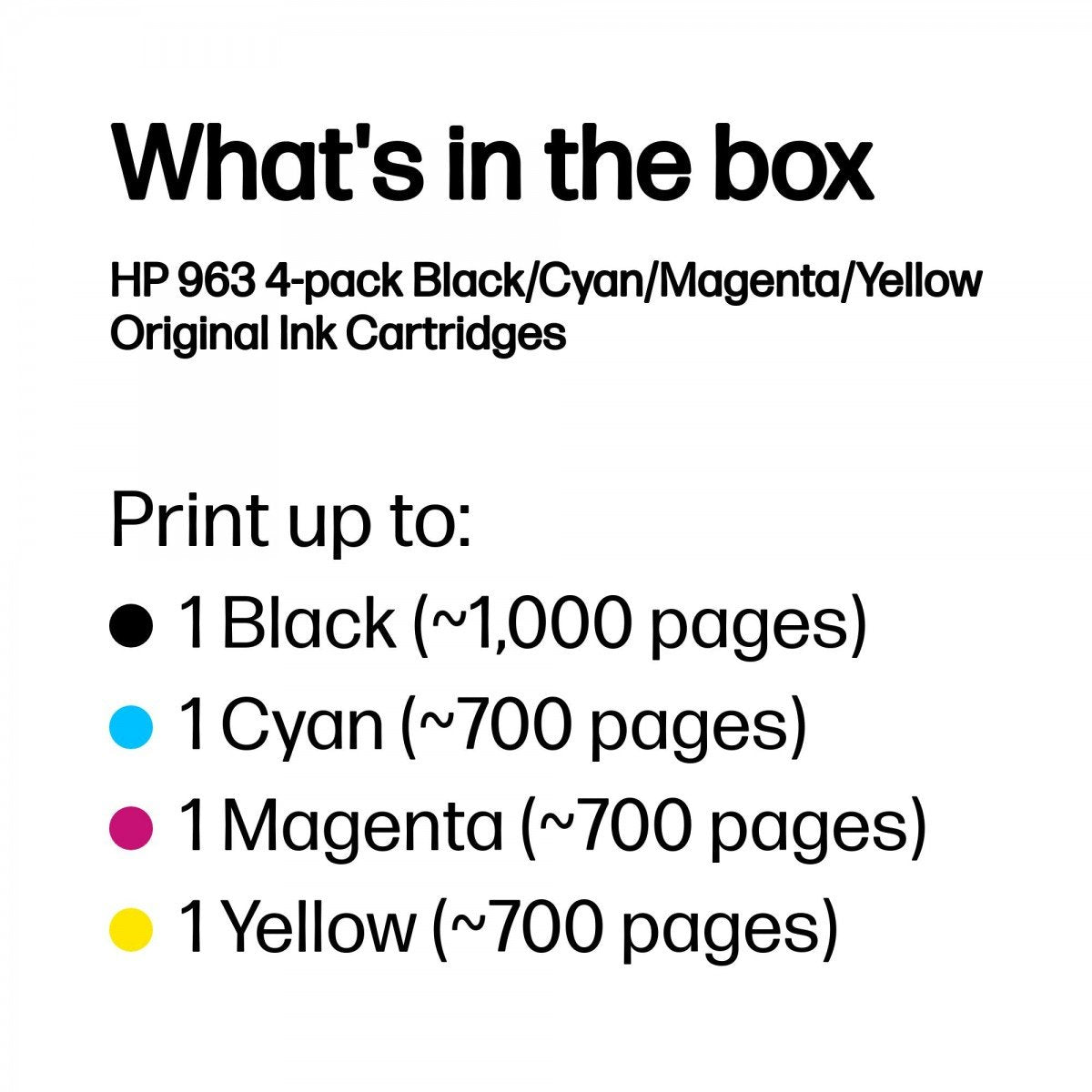HP 963 CMYK Original Ink Cartridge 4-Pack