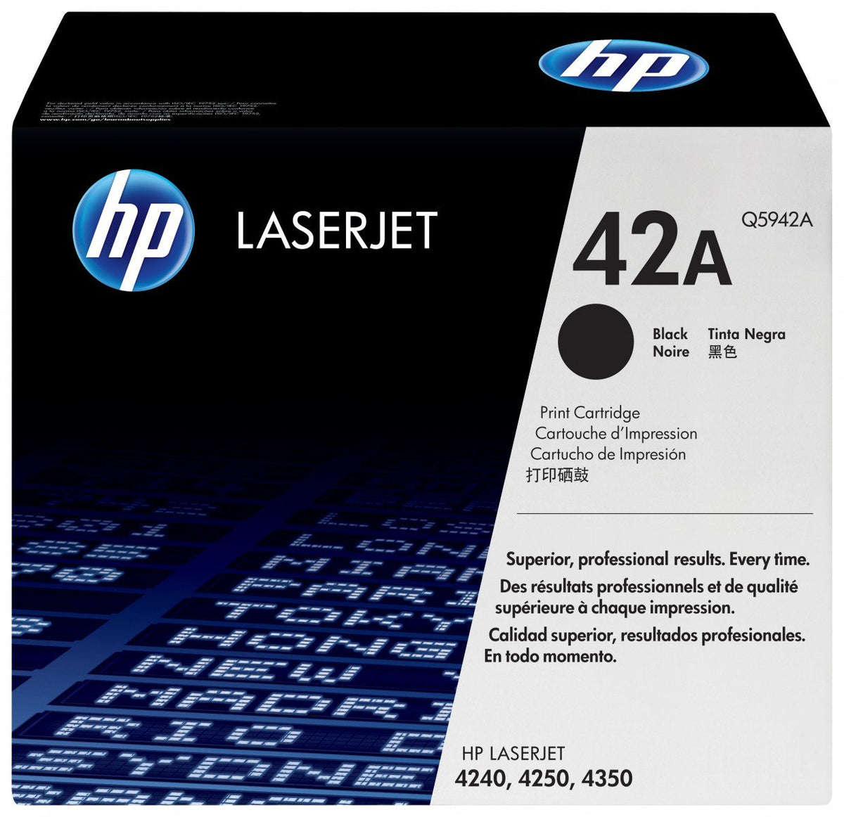 HP 42A original LaserJet Toner cartridge Q5942A black standard capacity 10.000 pages 1-pack