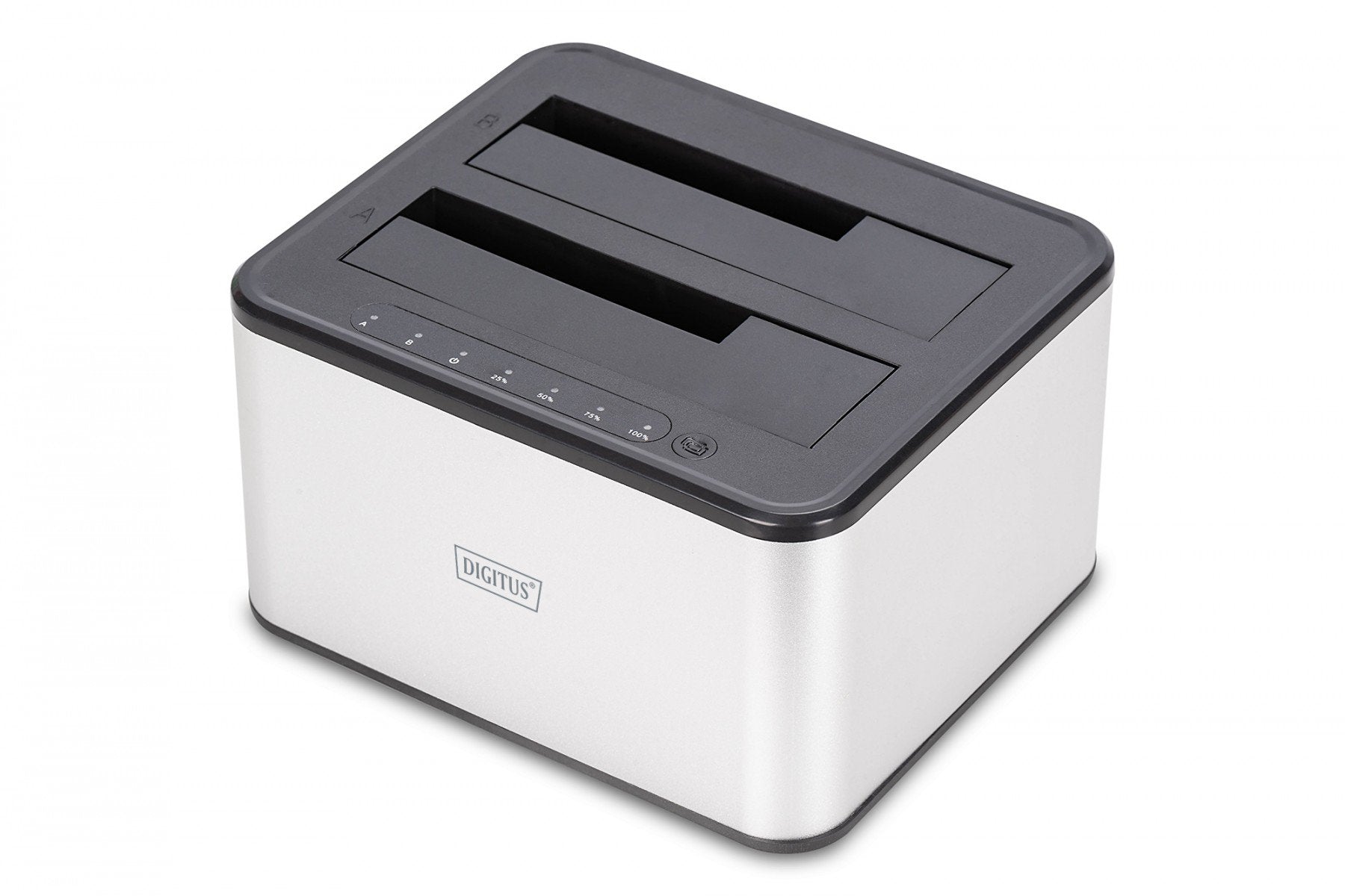 "Station d'accueil USB 3.0 Super Speed pour jusqu'a 2x SSD/HDD 2.5/3.5"" SATA III max. 2x20 To avec fonction de clonage"