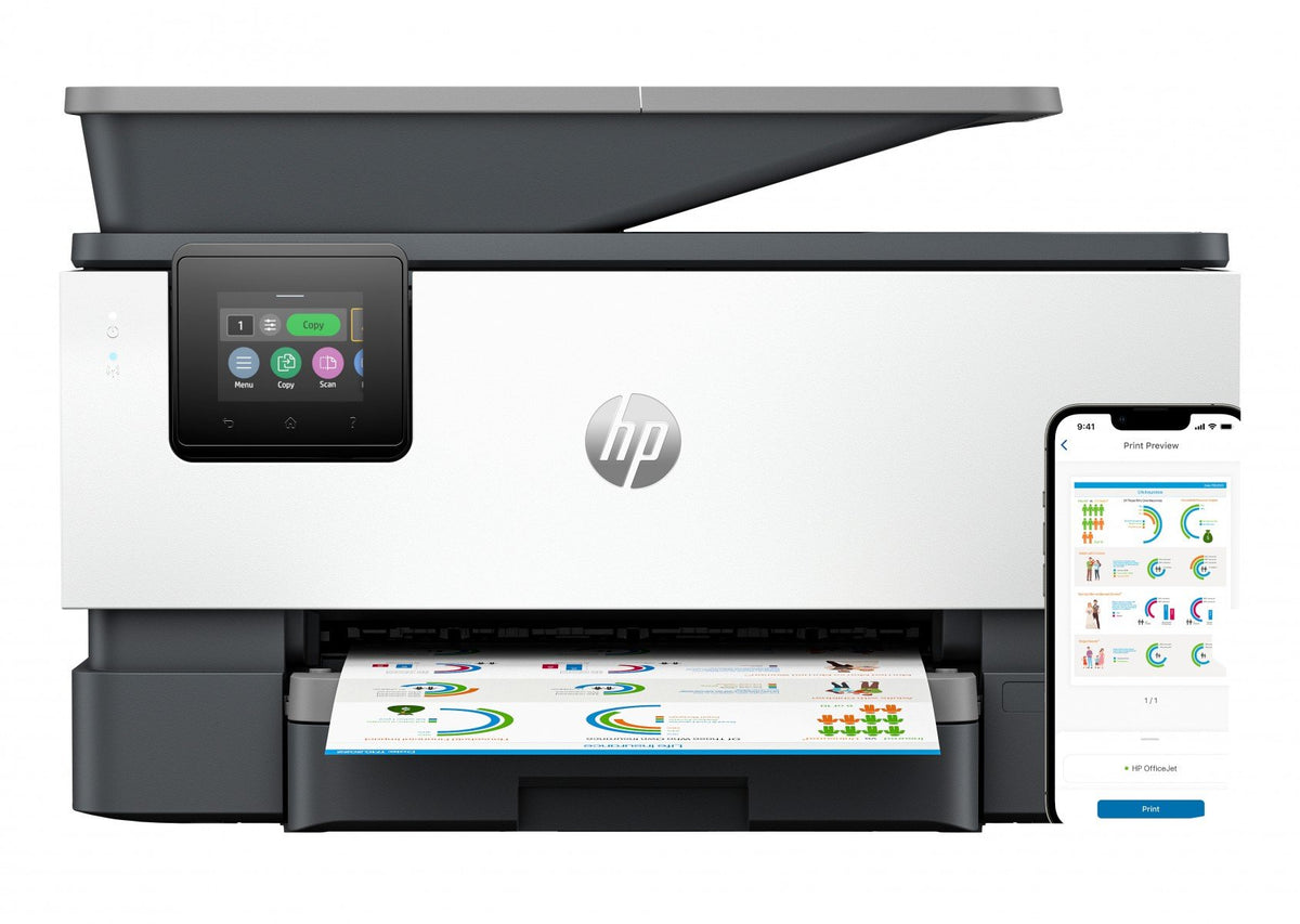 HP Officejet Pro 9120e All-in-One MFP colour inkjet A4 21ppm Copy 22ppm Print 250sheets USB imprimante Wi-Fi Bluetooth LAN