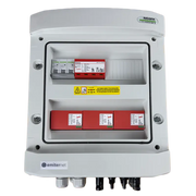 EMITER EM-1146_DCAC Tableau de distribution DCAC, IP65, SPD DC Dehn 1000V type 2, 3 chaînes PV, 3 MPPT, SPD AC Dehn type 2, 63A 3-F, RCD type A 63A/300mA