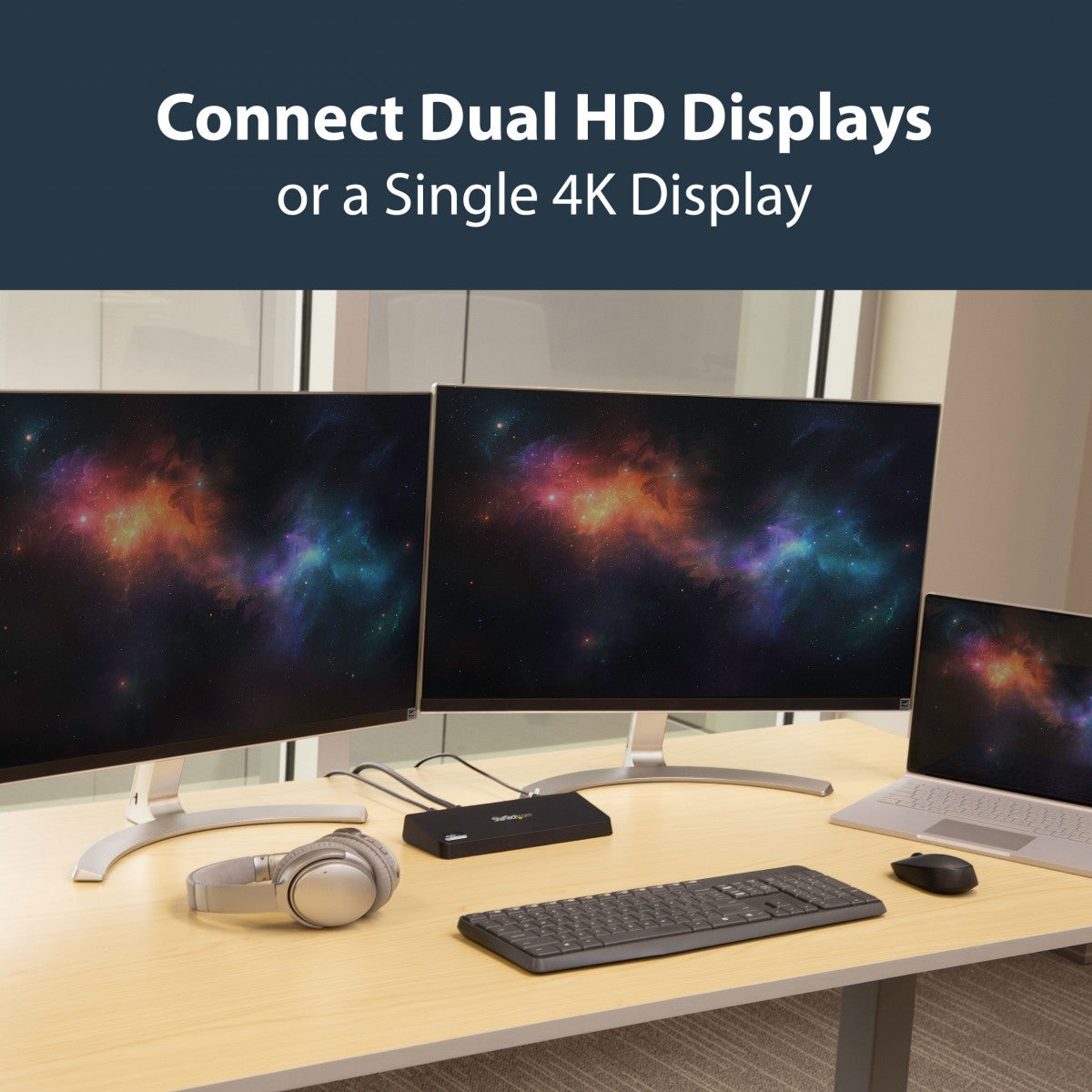 4K Laptop Docking Station DP HDMI USB 3