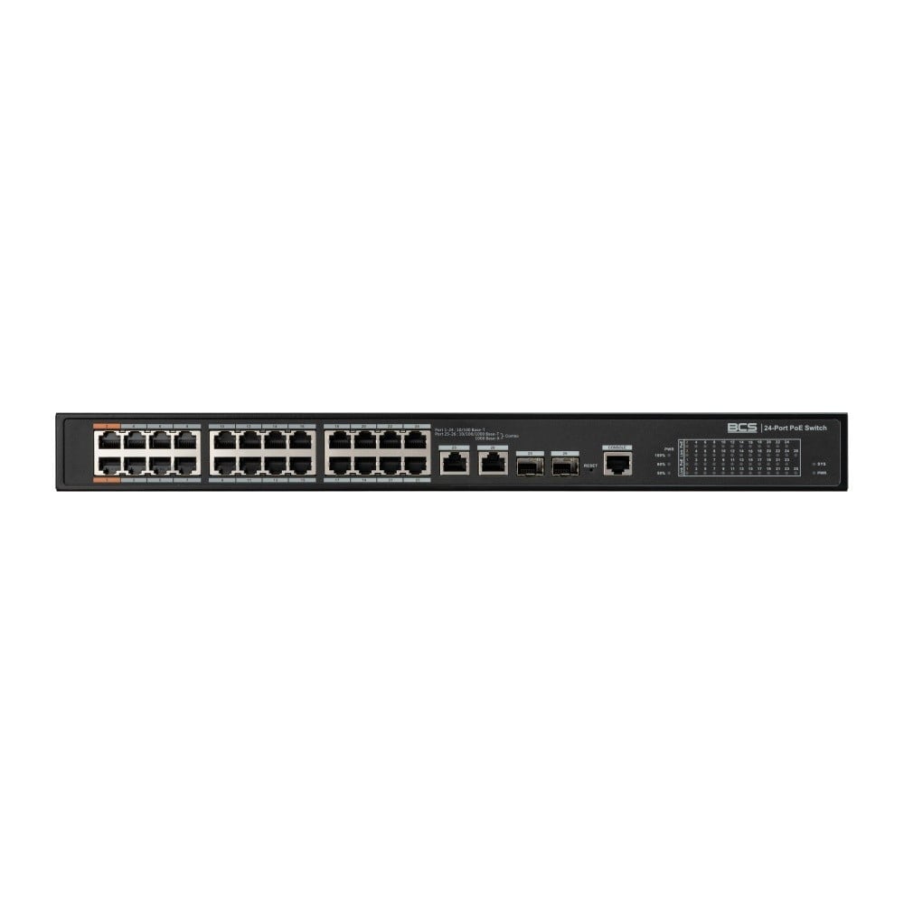 BCS BCS-L-SP2402G-2SFP-M(2) Commutateur PoE géré 24 ports 360W 100Mbps/1Gbps