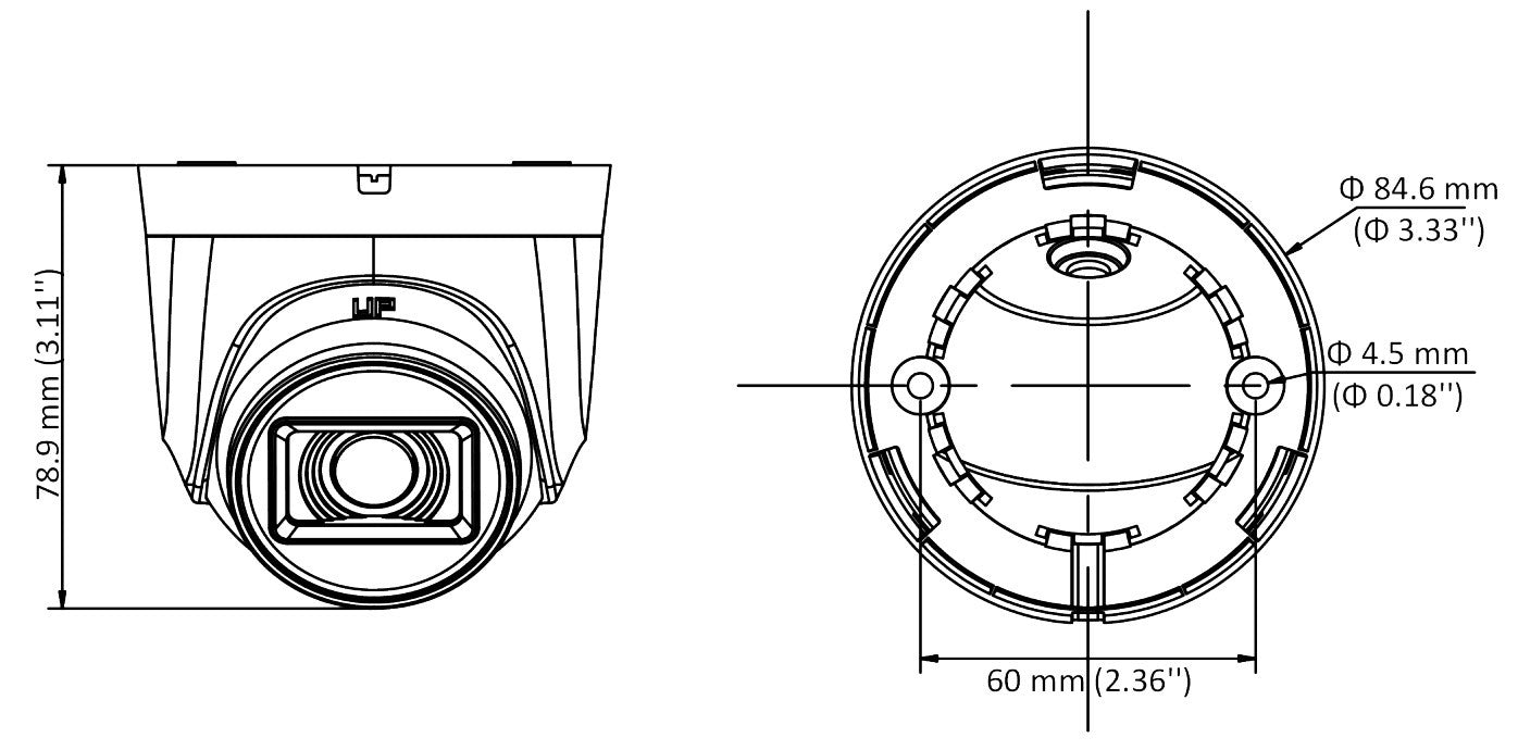 Hikvision DS-2CE76D0T-ITPF(2.8mm)(C) Caméra Turret Fixe Intérieure 2 MP